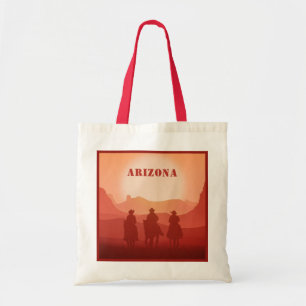 Tote bags för text för Arizona solnedgång Tygkasse