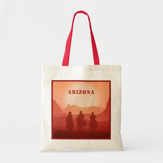 Tote bags för text för Arizona solnedgång Tygkasse (Framsidan)
