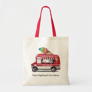Tote bags för text för glasslastbil beställning tygkasse