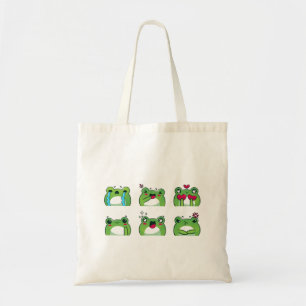 tote bags Icon Funny Frog Tygkasse