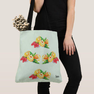 Tote bags: Japanska plommon med jordgubbar Tygkasse