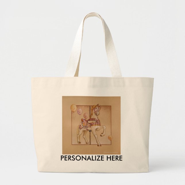 Tote bags - KarusellLejont SQ Jumbo Tygkasse (Framsidan)