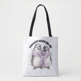 Tote bags med "Penguin Talks to Hans Son" Tygkasse