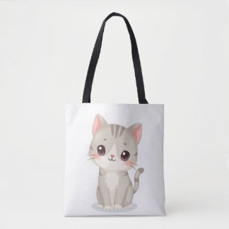 Tote bags (söt katt) tygkasse
