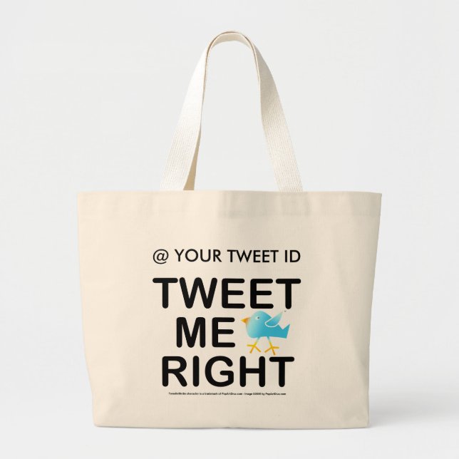 Tote bags - Tweet jag rätt Jumbo Tygkasse (Framsidan)