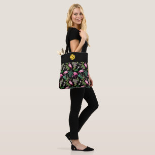 Tote Black Flamingo Tygkasse