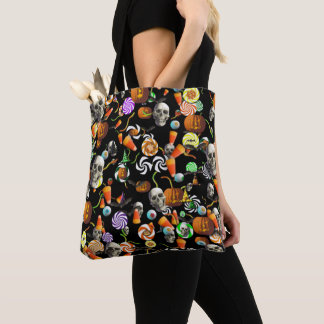 Tote - Creepy Halloween Confetti Tygkasse