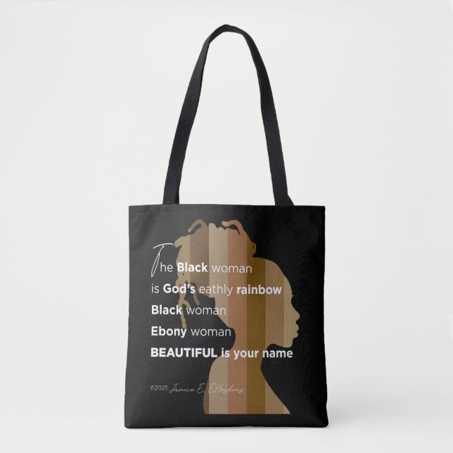 Tote "Ebony Woman"  Tygkasse (Framsida)