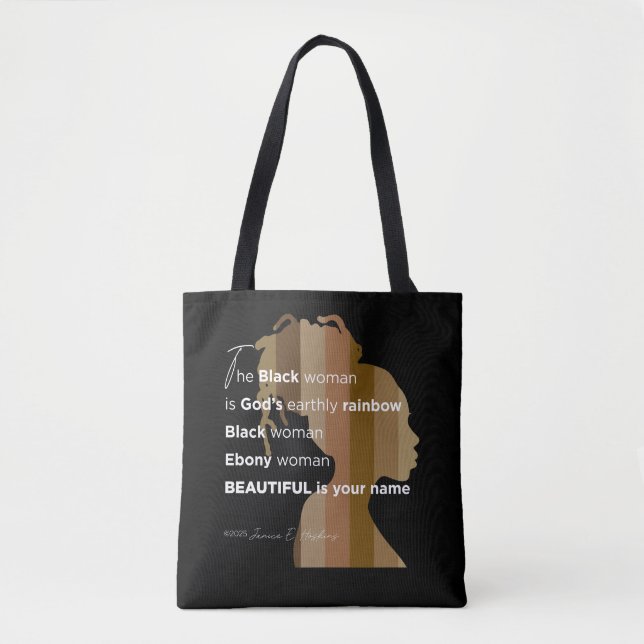 Tote "Ebony Woman" Tygkasse (Framsida)