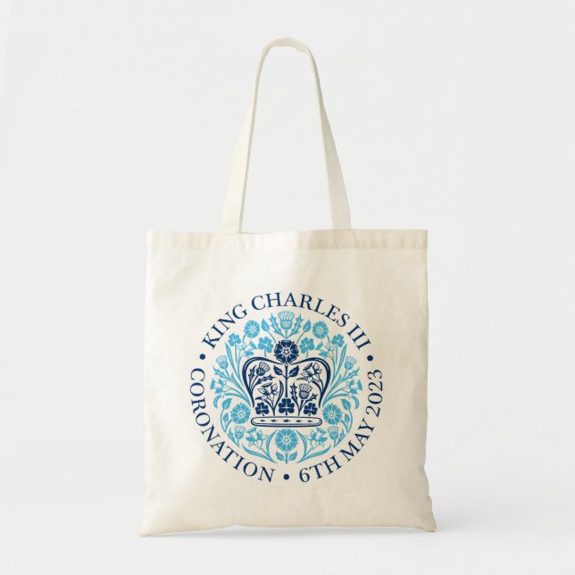 Tote for 2023 Coronation - Blue Tygkasse (Framsidan)