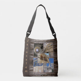Tote för Jerusalem Palestine Architecture Collage Axelväska