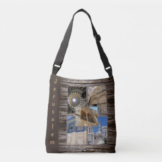 Tote för Jerusalem Palestine Architecture Collage Axelväska