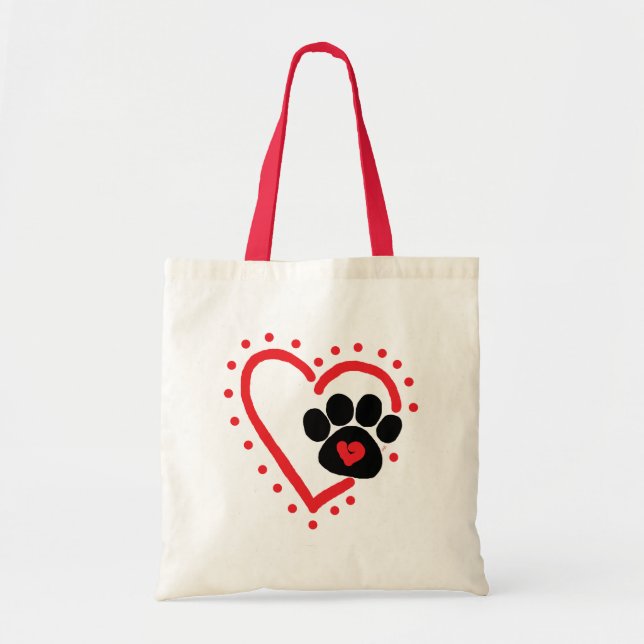 Tote for Pet Lovers Tygkasse (Framsidan)
