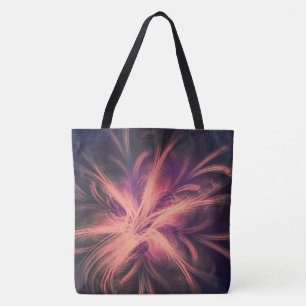 Tote Fractal Light Lila Palette Tygkasse