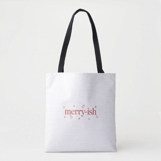  Tote | Funny Christmas Minimalist Gift Bag Tygkasse (Framsida)