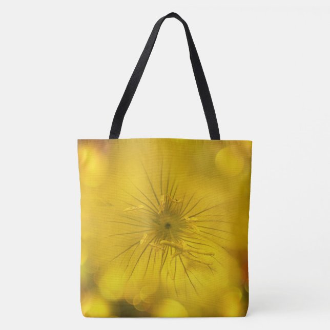 Tote Gult Bokeh Flower Tygkasse (Framsida)