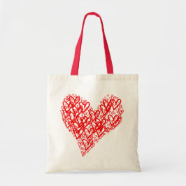 tote hearts tygkasse