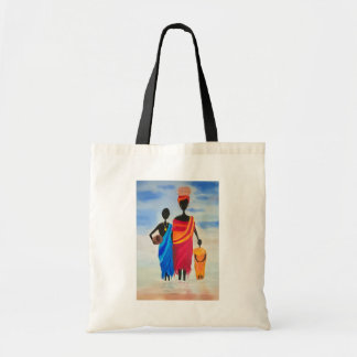 Tote med African Family Tygkasse