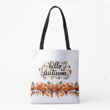Tote med "Hej Autumn"kopiera och pumpa