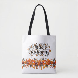Tote med "Hej Autumn"kopiera och pumpa Tygkasse
