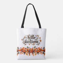 Tote med "Hej Autumn"kopiera och pumpa Tygkasse