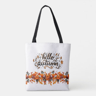 Tote med "Hej Autumn"kopiera och pumpa Tygkasse