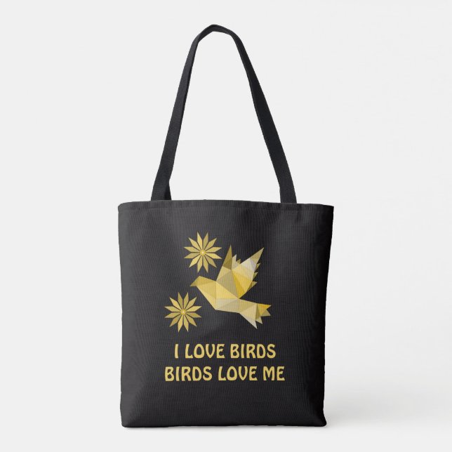 Tote med kreativ med blomma tygkasse (Baksida)