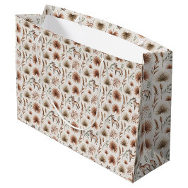 Tote-påse med vintageblommor och häst