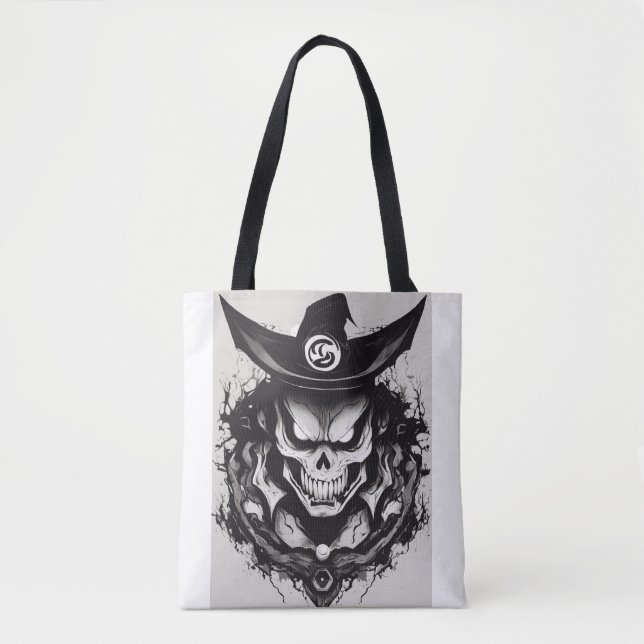 Tote, skuldra till EVIL SCARY All-over-Print Tygkasse (Framsida)