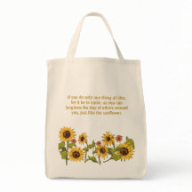 Tote - Solblommor Smile-citat med redigerbar text