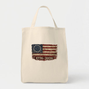 Tote som stolt visar USA:s 250-årsjubileumdesign Tygkasse