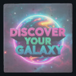 Tote Stenunderlägg<br><div class="desc">Embark on an exploratory journey into the depths of the cosmos with this inspiring design. 'Discover Your Galaxy' is not just words, but an invitation to self-discovery, transcending boundaries, and exploring inner and outer worlds. The design features futuristic 3D lines and vibrant neon colors, giving it a special vibrancy and...</div>