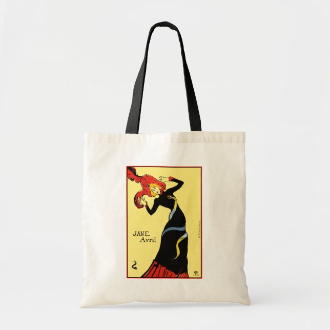 Tote: Toulouse Lautrec - Jane Avril Tygkasse (Framsidan)