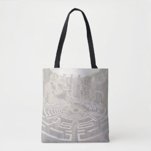 Tote (tungvikt) - LABYRINTH (alabaster) Tygkasse