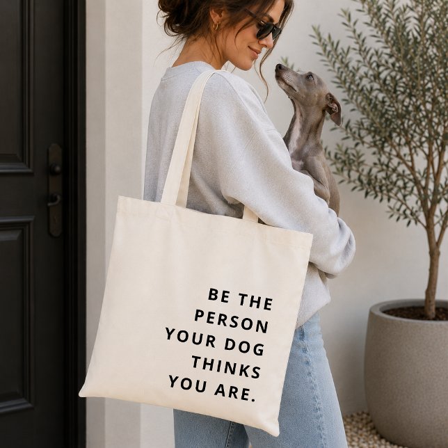 Tote Väska För Hundälskare | Citat Present Till Hu (Dog lover quote tote bag with a witty pet owner message for errands, walks, and gifting.)