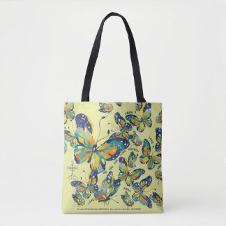 Tote-väska med Mariposas-design och Kärlek Tygkasse