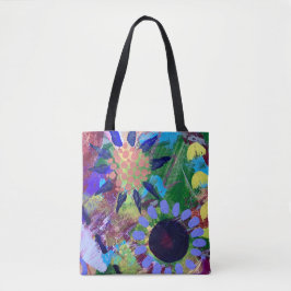 Tote väskor i abstrakt blommig design