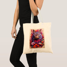 Tote väskor med kattillustration