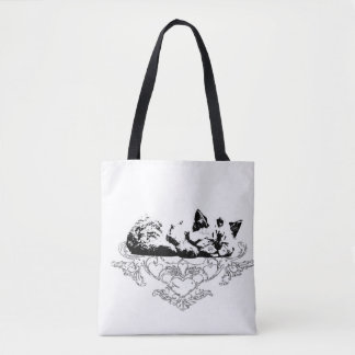 Tote with cat tygkasse