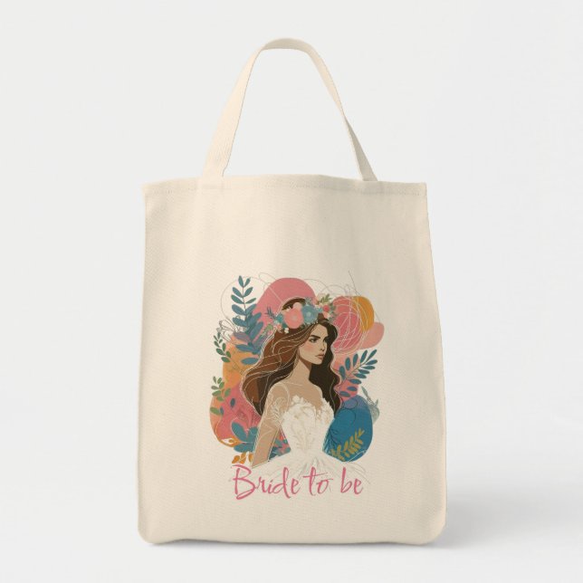 Totebag “Bride to be“ Tygkasse (Framsidan)