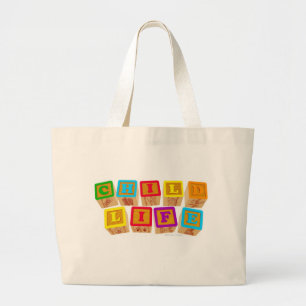 Totebag för barnlivkvarter jumbo tygkasse