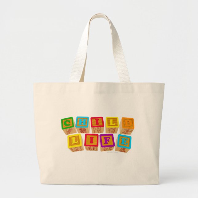 Totebag för barnlivkvarter jumbo tygkasse (Framsidan)