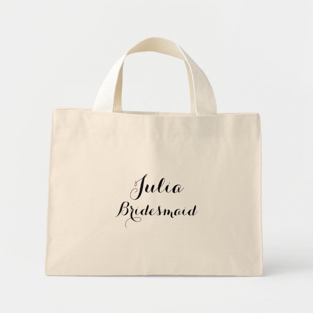 totebag med eget namn mini tygkasse (Framsidan)