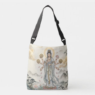 ToteGautam Buddh Divine Art Tote Bag - Andlig D Axelväska