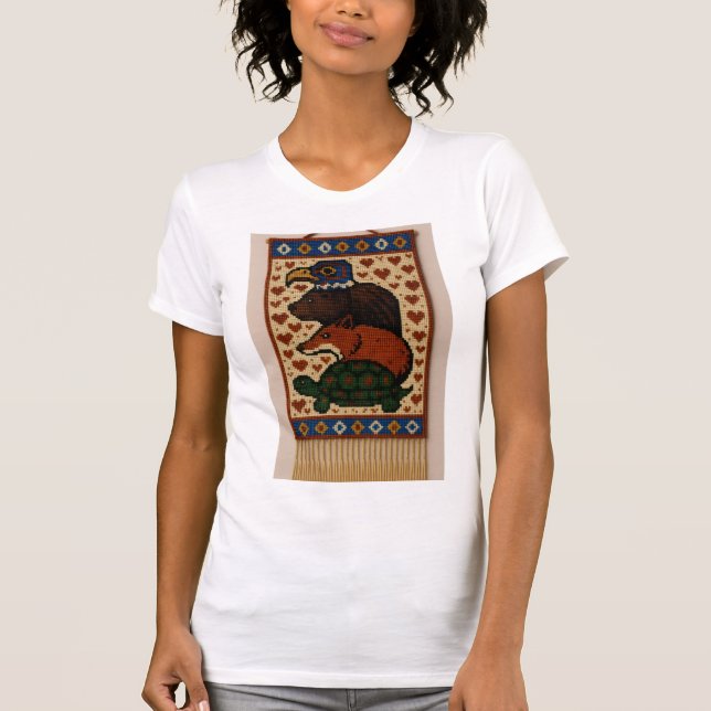 Totem Animal Pärlor T Shirt (Framsida)