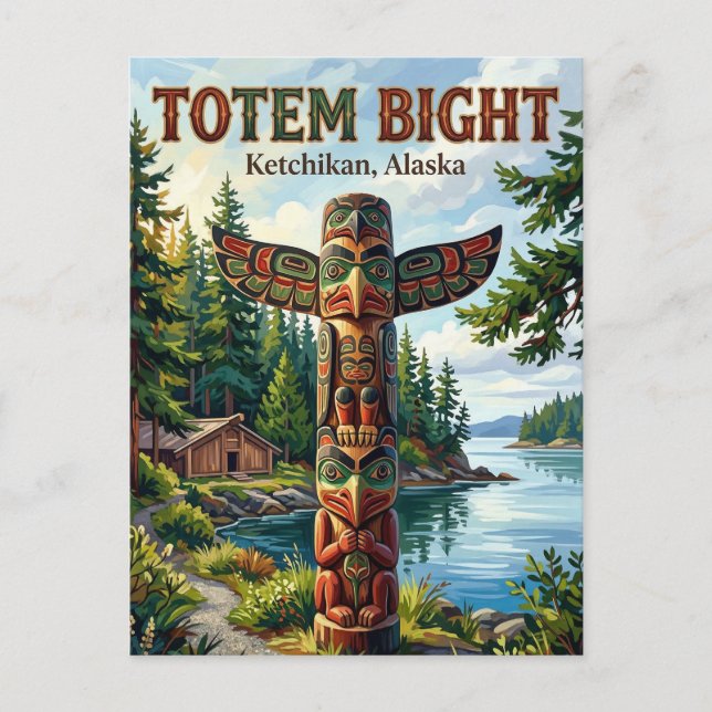 Totem Bight State Historical Park Alaska vykort (Framsida)