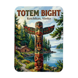 Totem Bight State Historical Park Alaska vykort Magnet