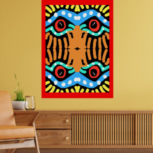 Totem för färgämnet Krig Eagle i den moderna stamm Poster