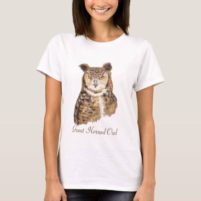 Totem för uggla-djur tee shirt (Framsida)