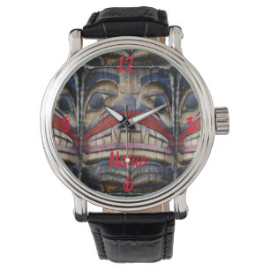 Totem Pole Ansikte Thunder_Cove Armbandsur